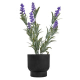Lavanda Artificial con Maceta, Color Morado