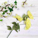 Ramo de Peonias, Color Amarillo, 3 pzas