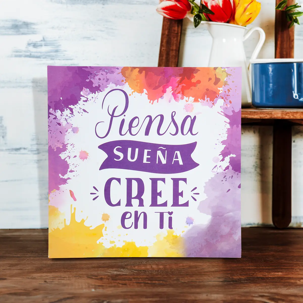Piensa, Sueña, Cree en Ti, Canvas Decorativo