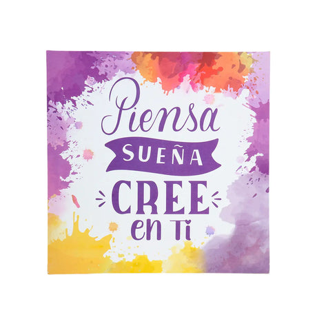 Piensa, Sueña, Cree en Ti, Canvas Decorativo