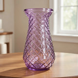 Florero de Cristal, Sirena, Color Morado