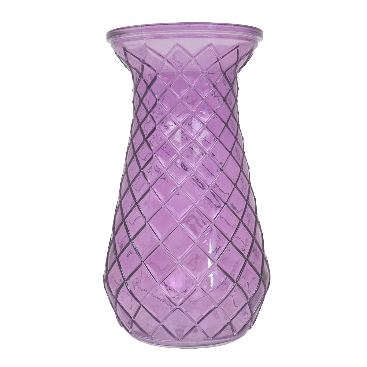 Florero de Cristal, Sirena, Color Morado