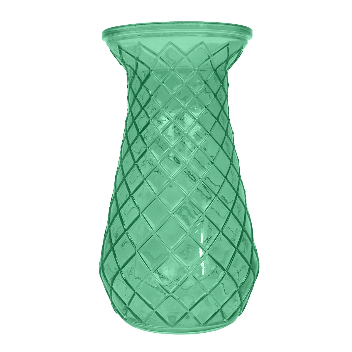 Florero de Cristal, Sirena, Color Verde