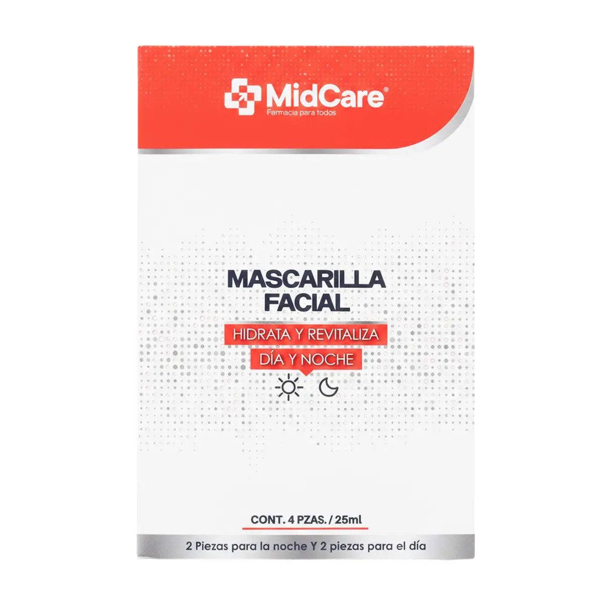 Mascarilla Facial, MidCare, 4 pzas