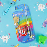 Cepillo Dental Infantil Verde con Coche de Juguete, Cool Dent, Color Rojo