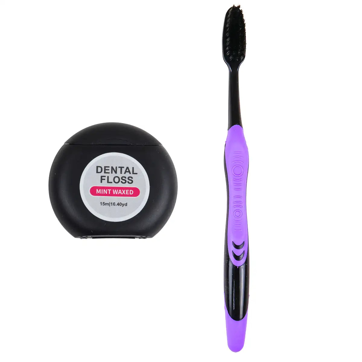 Cepillo Dental con Hilo Dental, Color Morado
