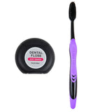 Cepillo Dental con Hilo Dental, Color Morado