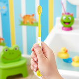 Cepillo de Dientes Infantil con Porta Cepillo, Color Amarillo