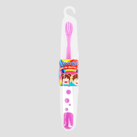 Cepillo de Dientes Infantil con Porta Cepillo, Color Morado