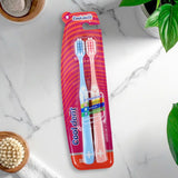 Cepillo Dental, 2 pzas, Color Rosa y Azul