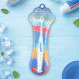 Cepillo de Dientes con Cerdas Suaves, Diseño Huella, Color Azul