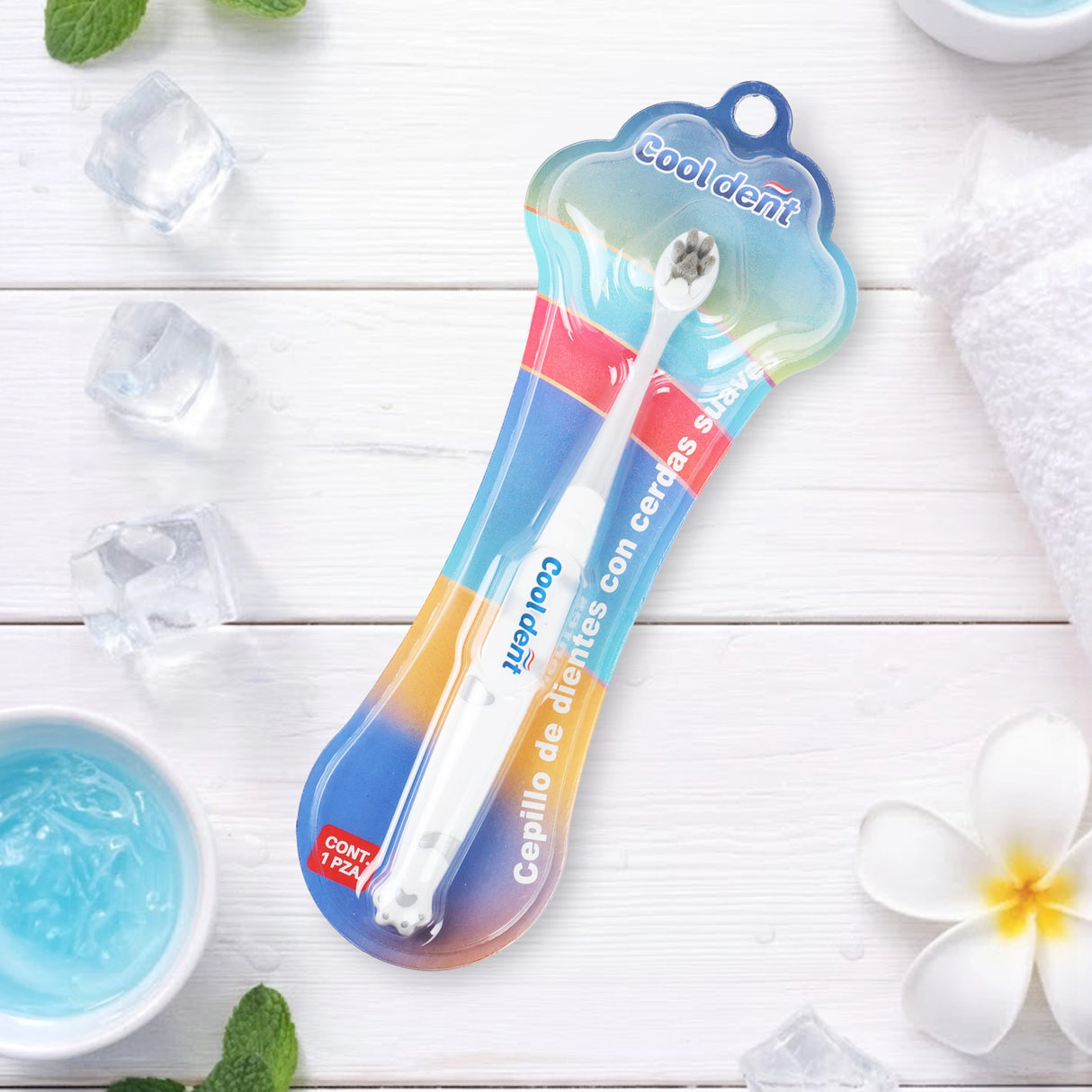 Cepillo de Dientes con Cerdas Suaves, Diseño Huella