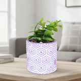 Maceta, Diseño Hexagonal, Color Morado