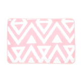 Tapete Rectangular, Diseño Triángulos, Color Rosa