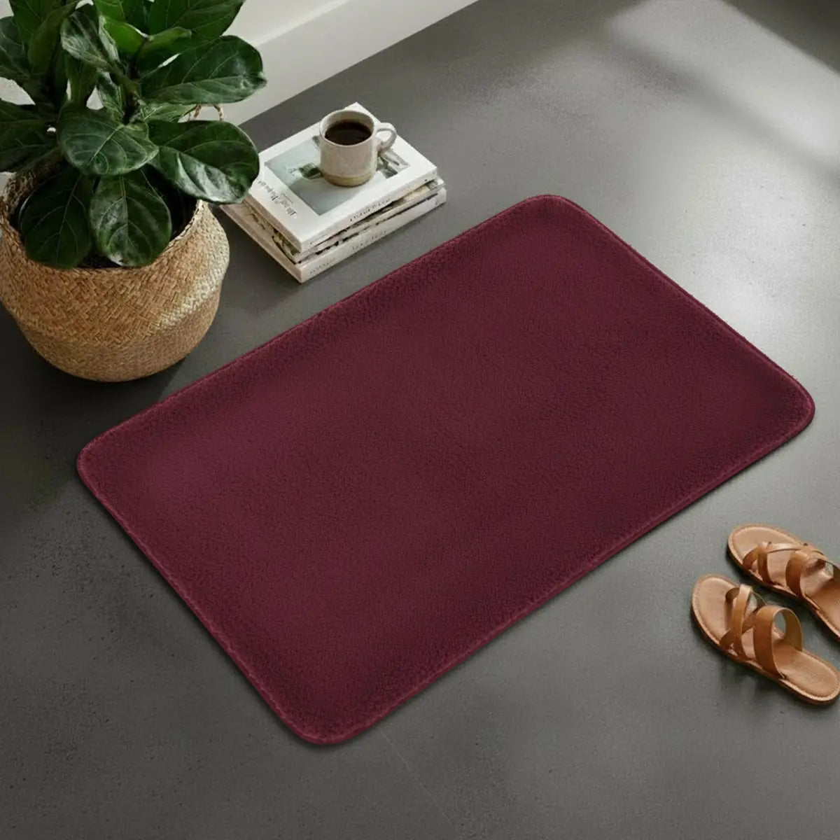 Tapete, Rectangular, Color Vino
