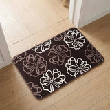 Tapete, Diseño Flores, Color Café, Rectangular