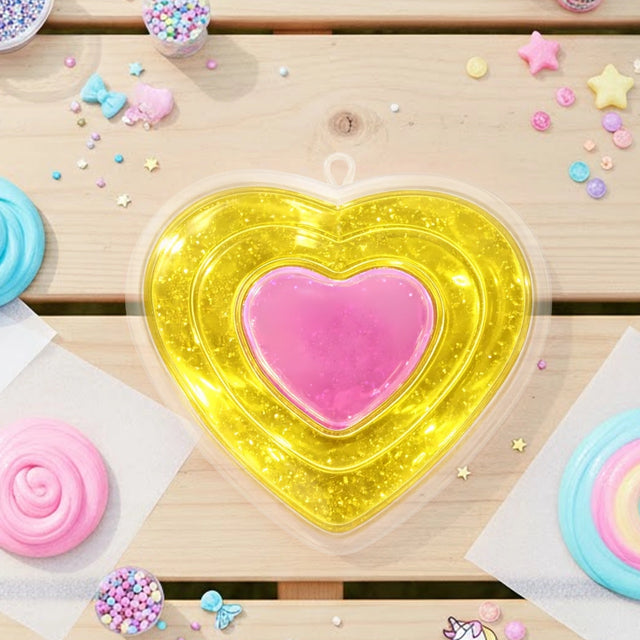 Slime, Corazón, Color Amarillo, 230 gr