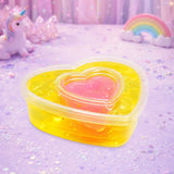 Slime, Corazón, Color Amarillo, 230 gr