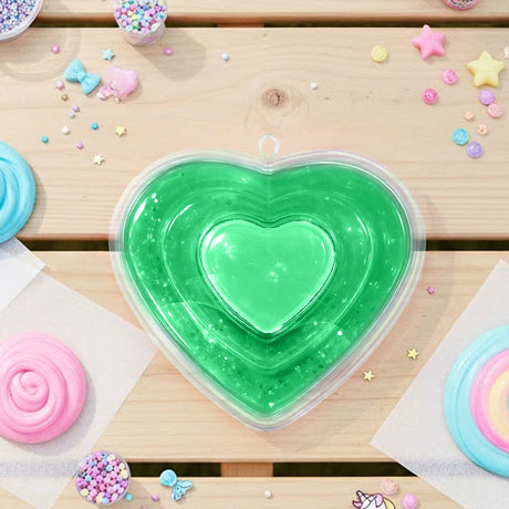 Slime, Corazón, Color Verde, 230 gr