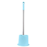 Cepillo con Base para Baño, Color Azul Pastel