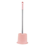 Cepillo con Base para Baño, Color Rosa Pastel