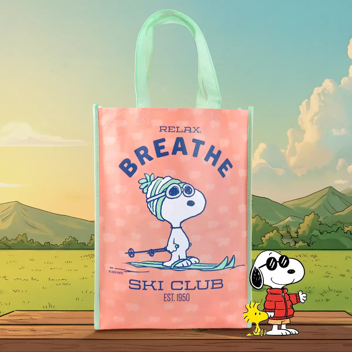 Bolsa Ecológica NavideÃ±a, Peanuts, Ski Club