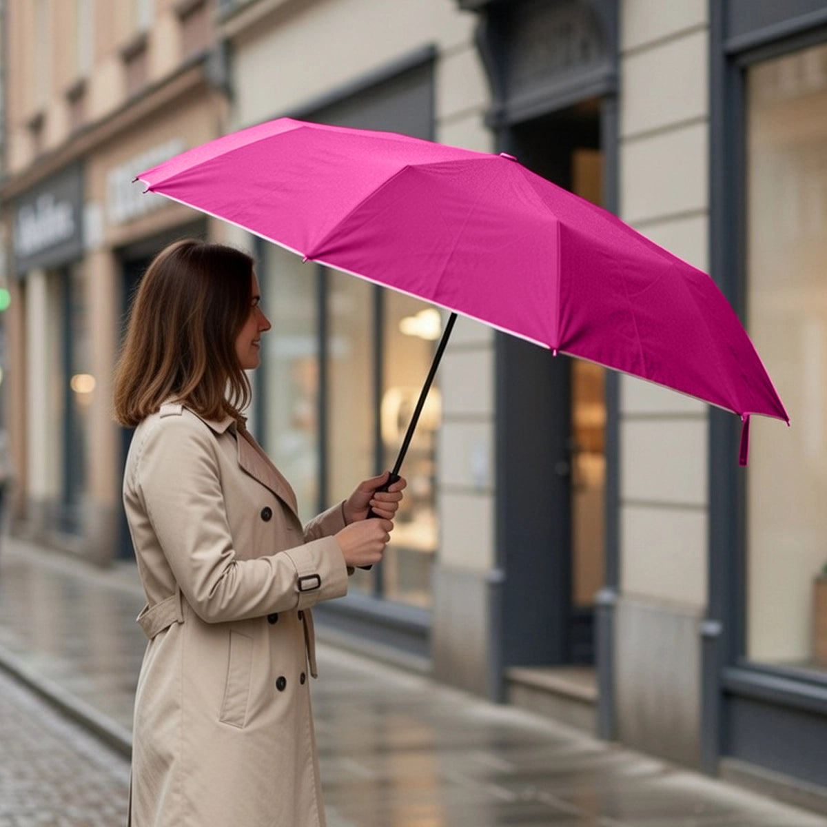 Sombrilla Plegable, Color Rosa