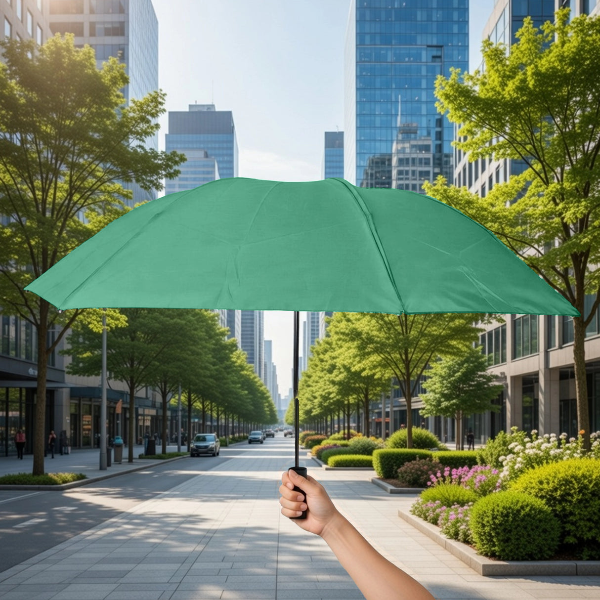 Sombrilla Plegable, Color Verde, Hello
