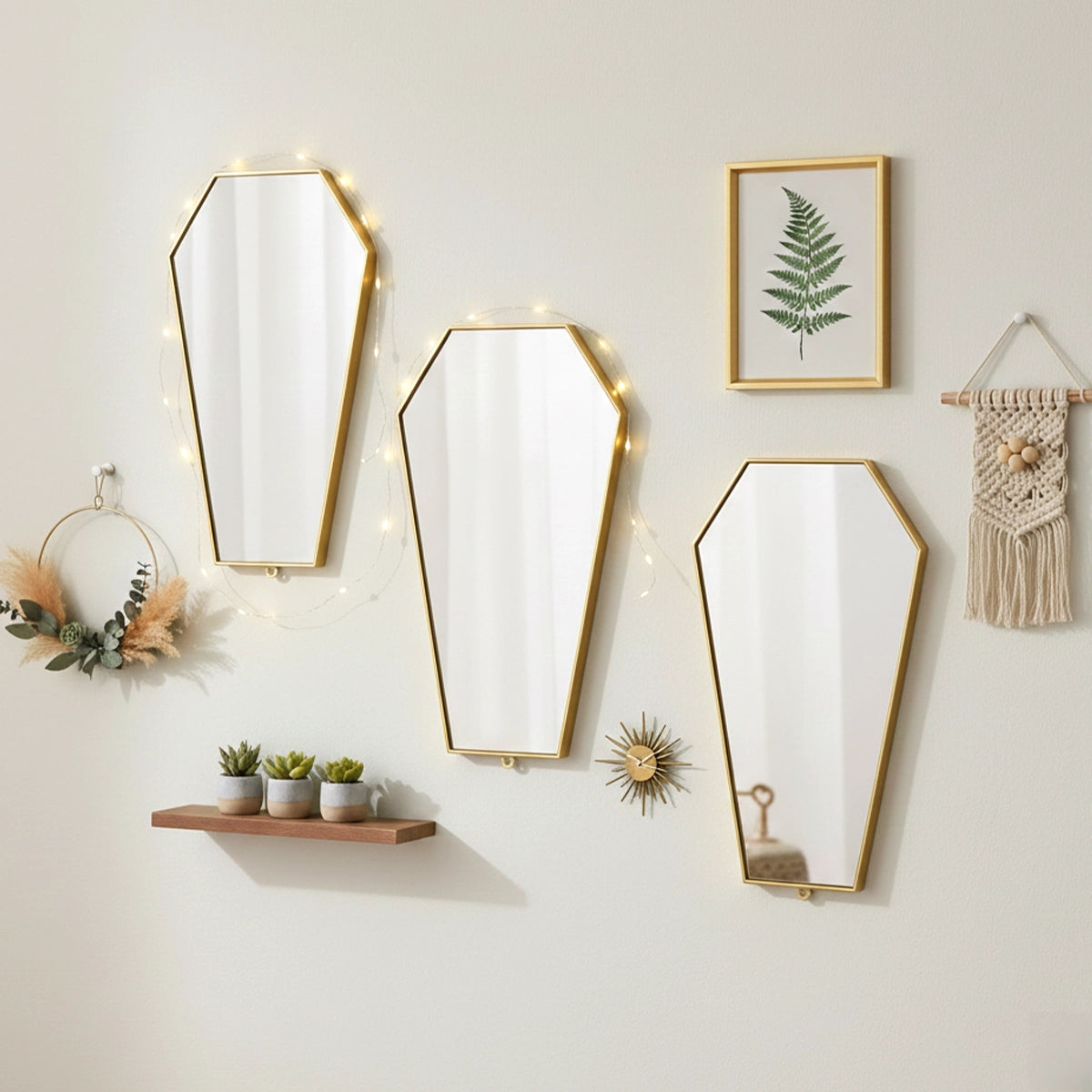 Set de Espejos Decorativos, Figura, 3 pzas