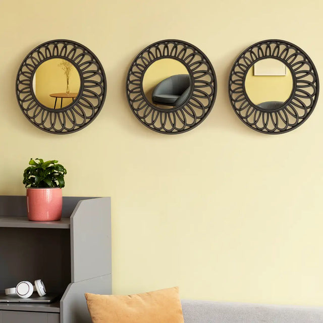Set de Espejo Decorativo, Diseño Circular