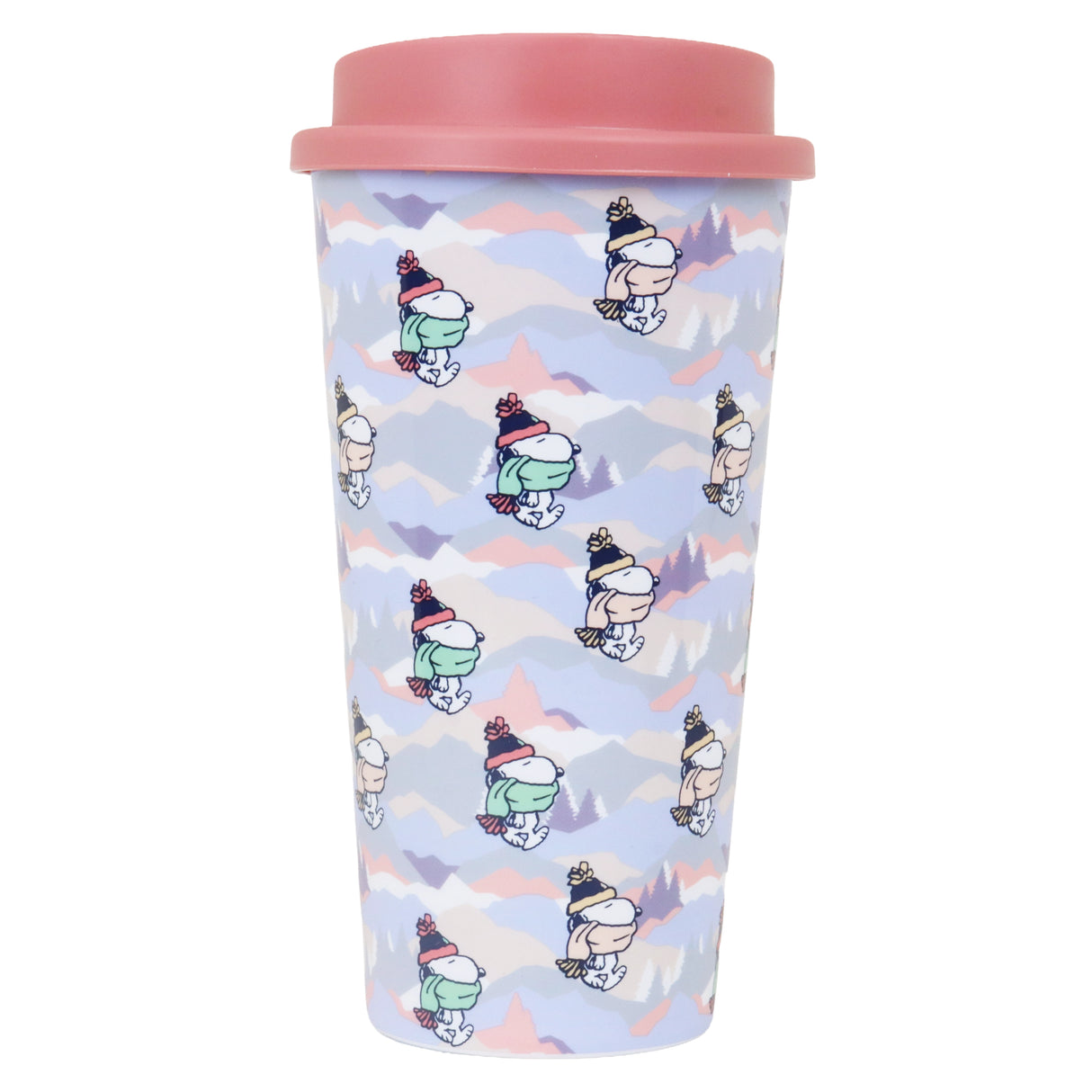 Termo de Plástico, Peanuts, Color Rosa, 500 ml