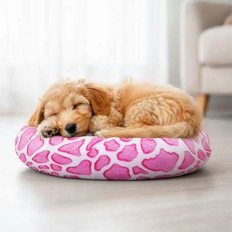 Cama para Mascota, Animal Print, Color Rosa