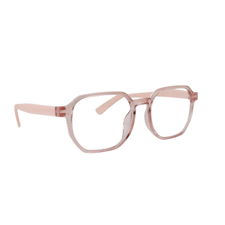 Lentes de Lectura, Octagonales, Color Rosa Claro, +1.50