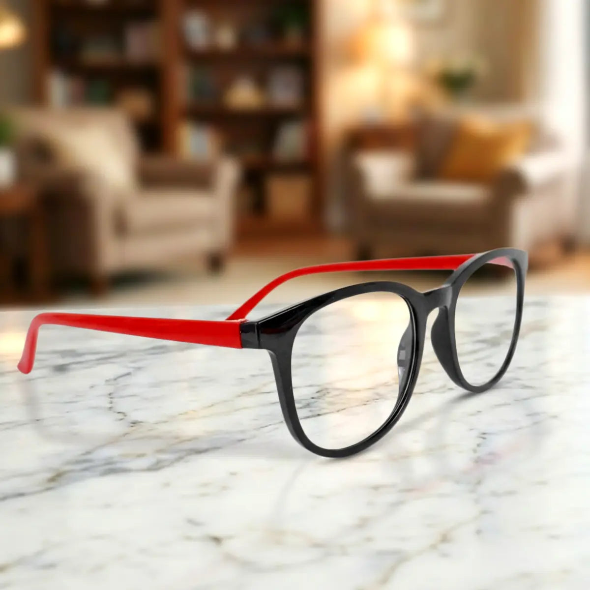 Lentes de Lectura, Color Negro y Rojo, +2.00