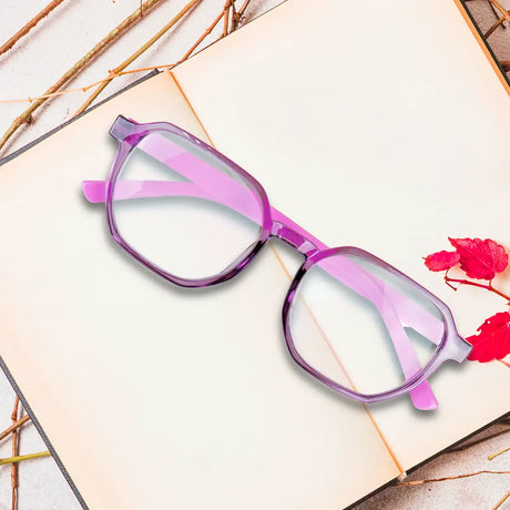 Lentes de Lectura, Octagonales, Color Morado, +3.00