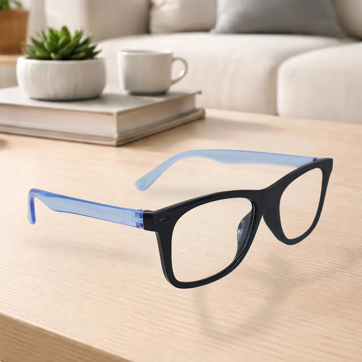 Lentes de Lectura, Color Negro y Azul, +3.50