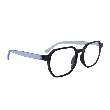 Lentes de Lectura, Octagonales, Color Negro y Azul, +3.50