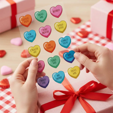 Sticker Corazón con Frases