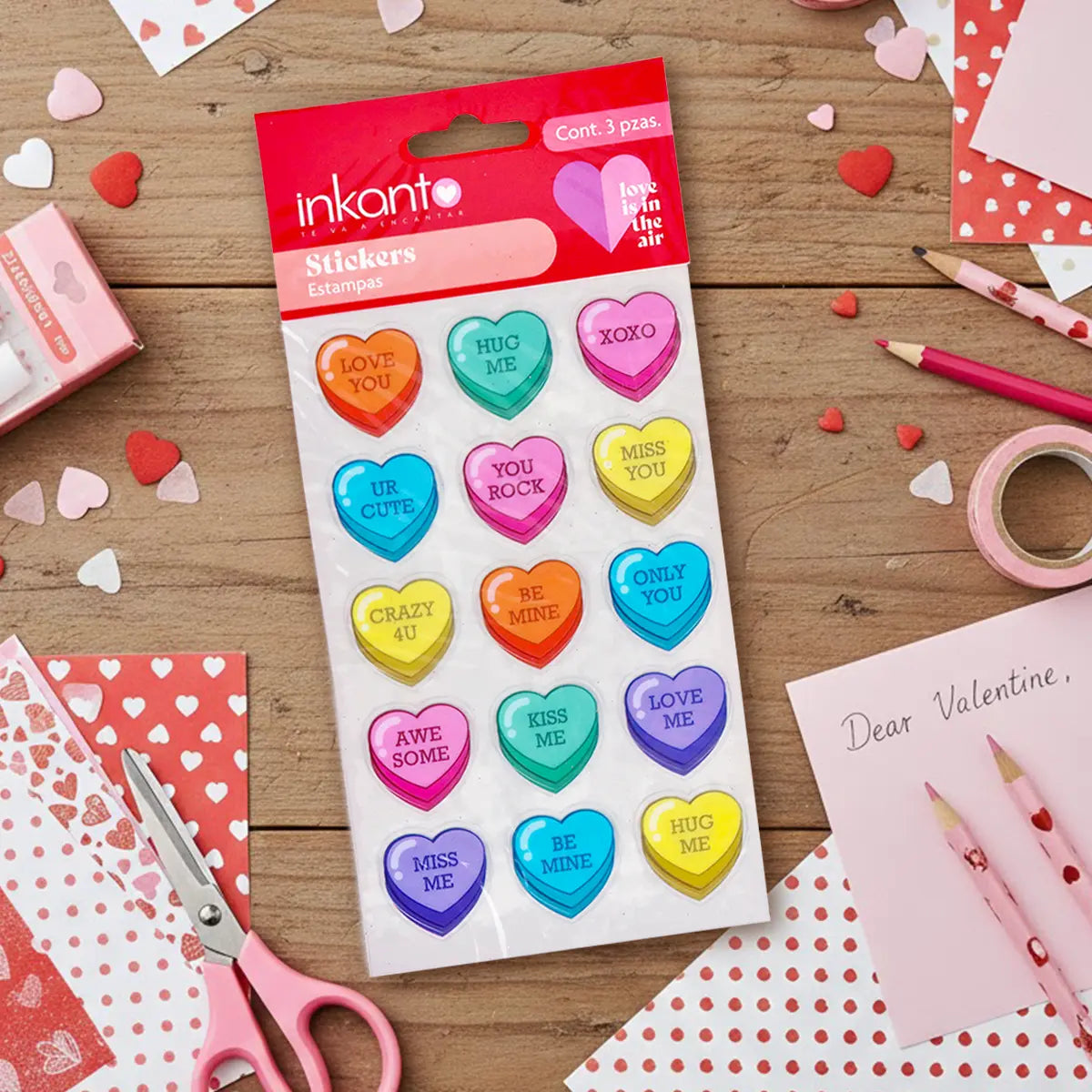 Sticker Corazón con Frases