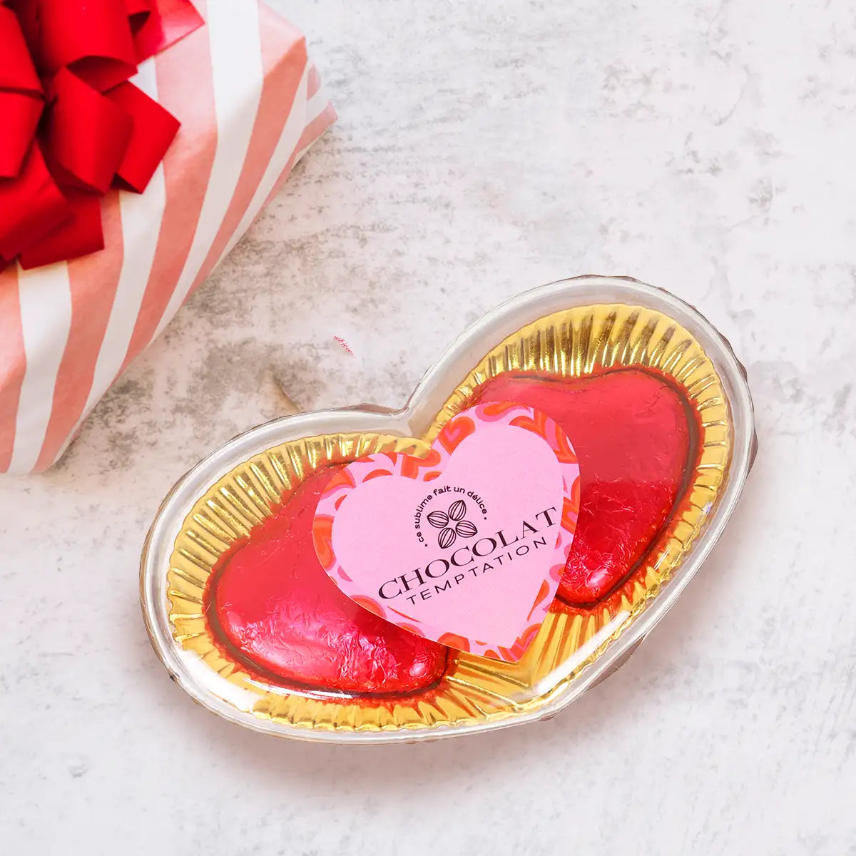 Chocolate, Caja Corazón, Color Rojo