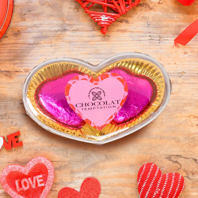 Chocolate, Caja Corazón, Color Rosa