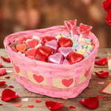 Canasta, Corazón, Color Rosa Claro