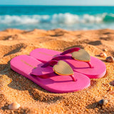 Sandalias con Corazón, Color Rosa