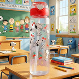 Botella de Agua con Botón, Peanuts, Color Rojo, 680 ml