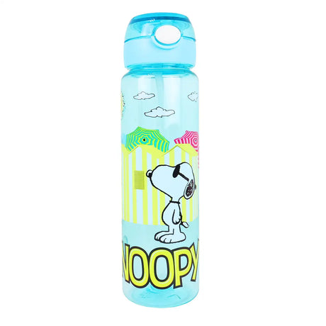 Botella de Agua con Botón, Peanuts, Color Azul, 680 ml