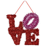 Letrero LOVE de Tinsel Decorativo, Color Rojo