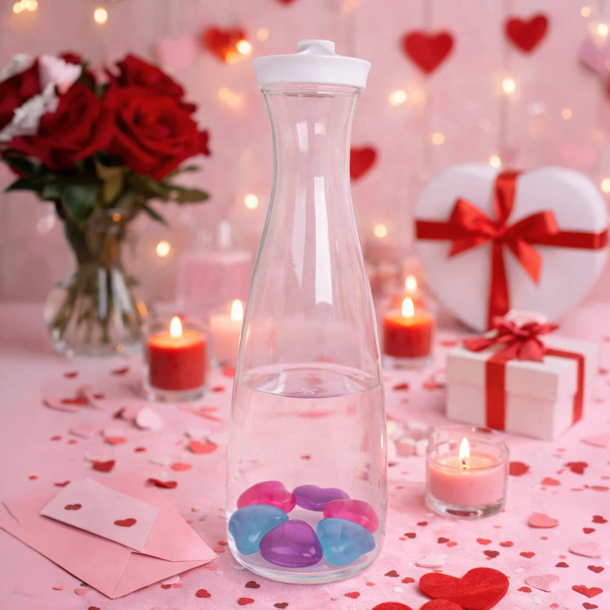 Botella de PlÃ¡stico con Hielitos de Corazón