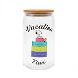 Vaso de Cristal con Tapa, Vacation Time, 500 ml