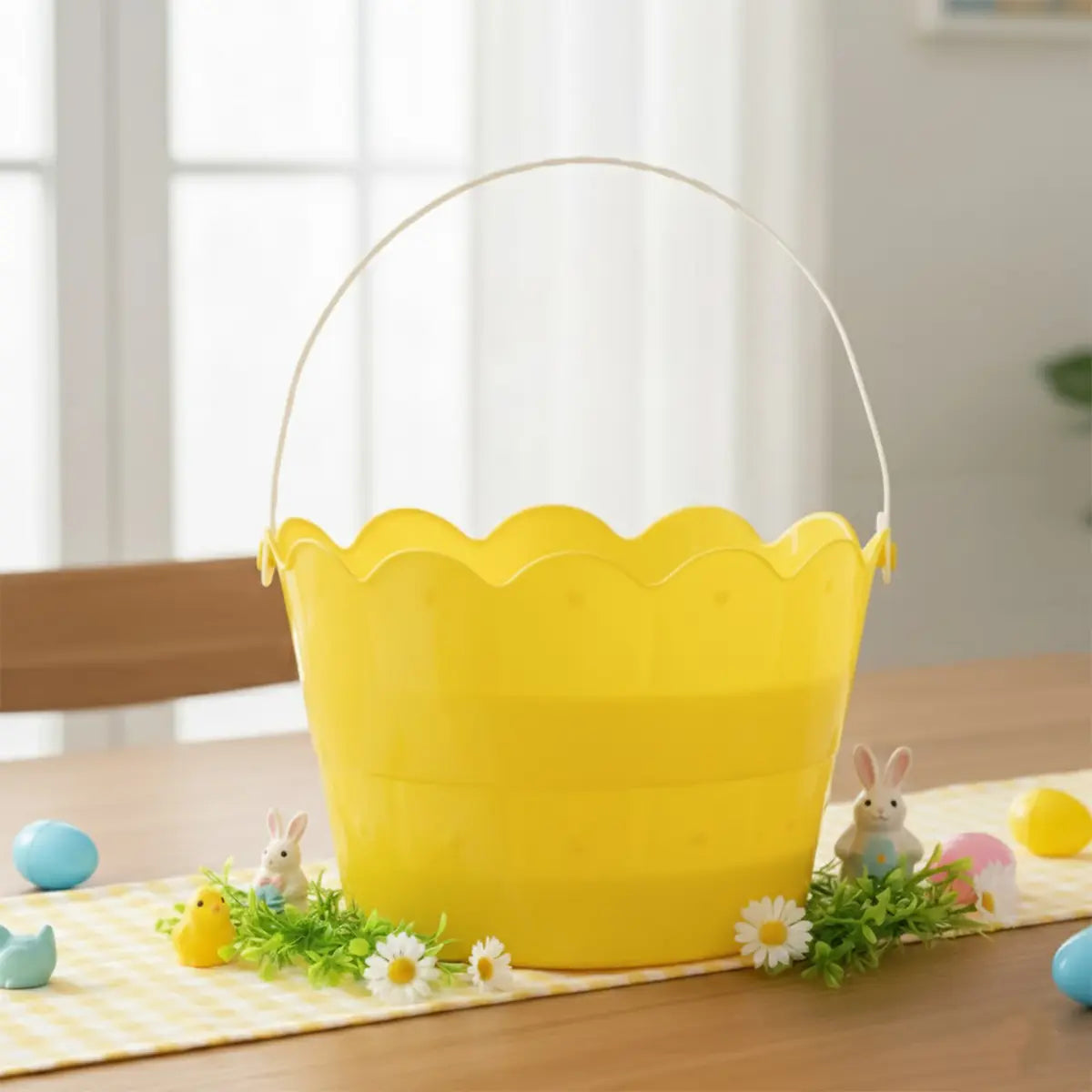 Canasta de Plástico, Pascua, Color Amarillo