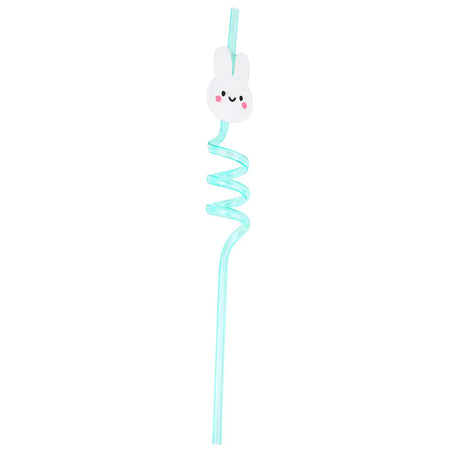 Popote Torcido de Plástico, Diseño Conejito